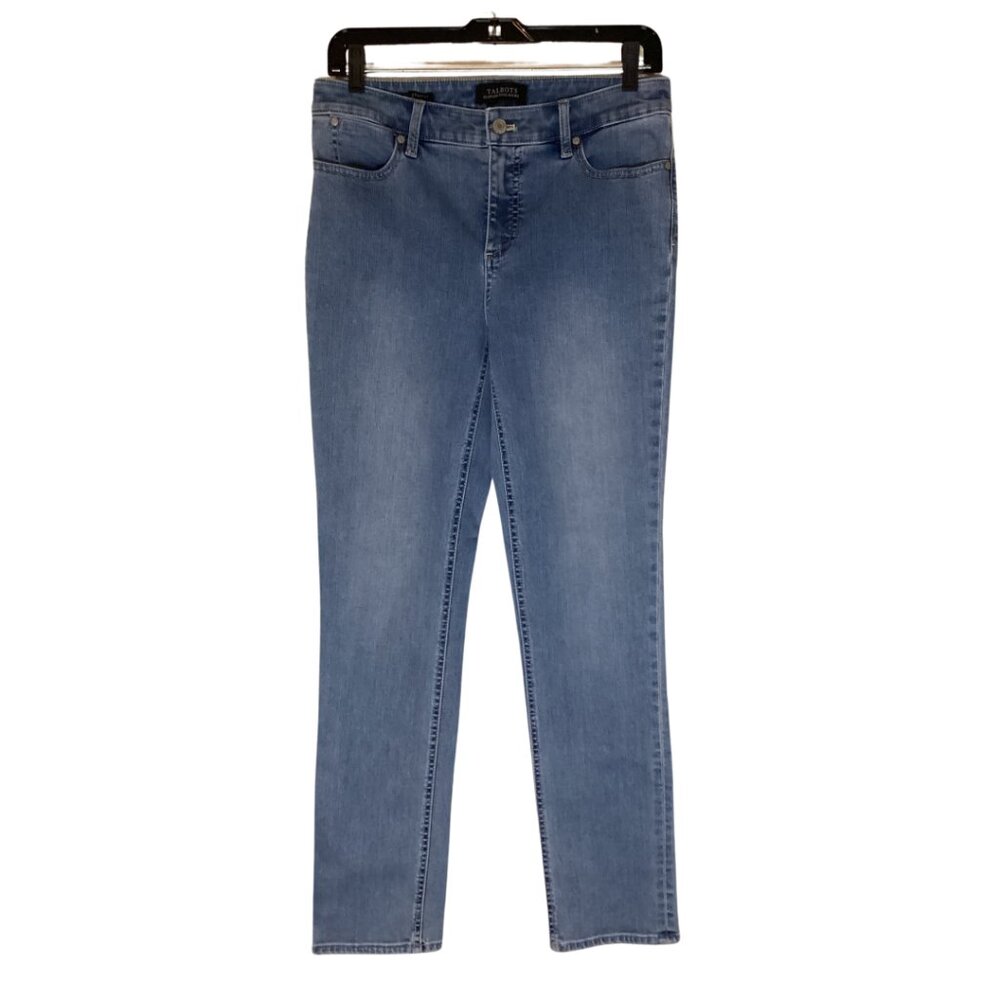 Talbots Flawless Five Pocket Jeans Women’s 6 Straight Blue Denim Light Wash